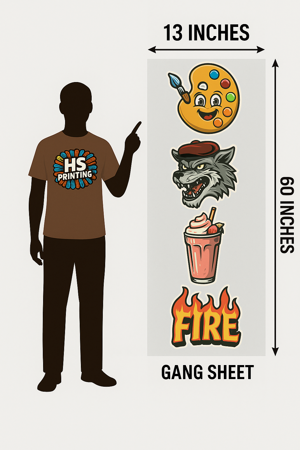 13" DTF GANG SHEET