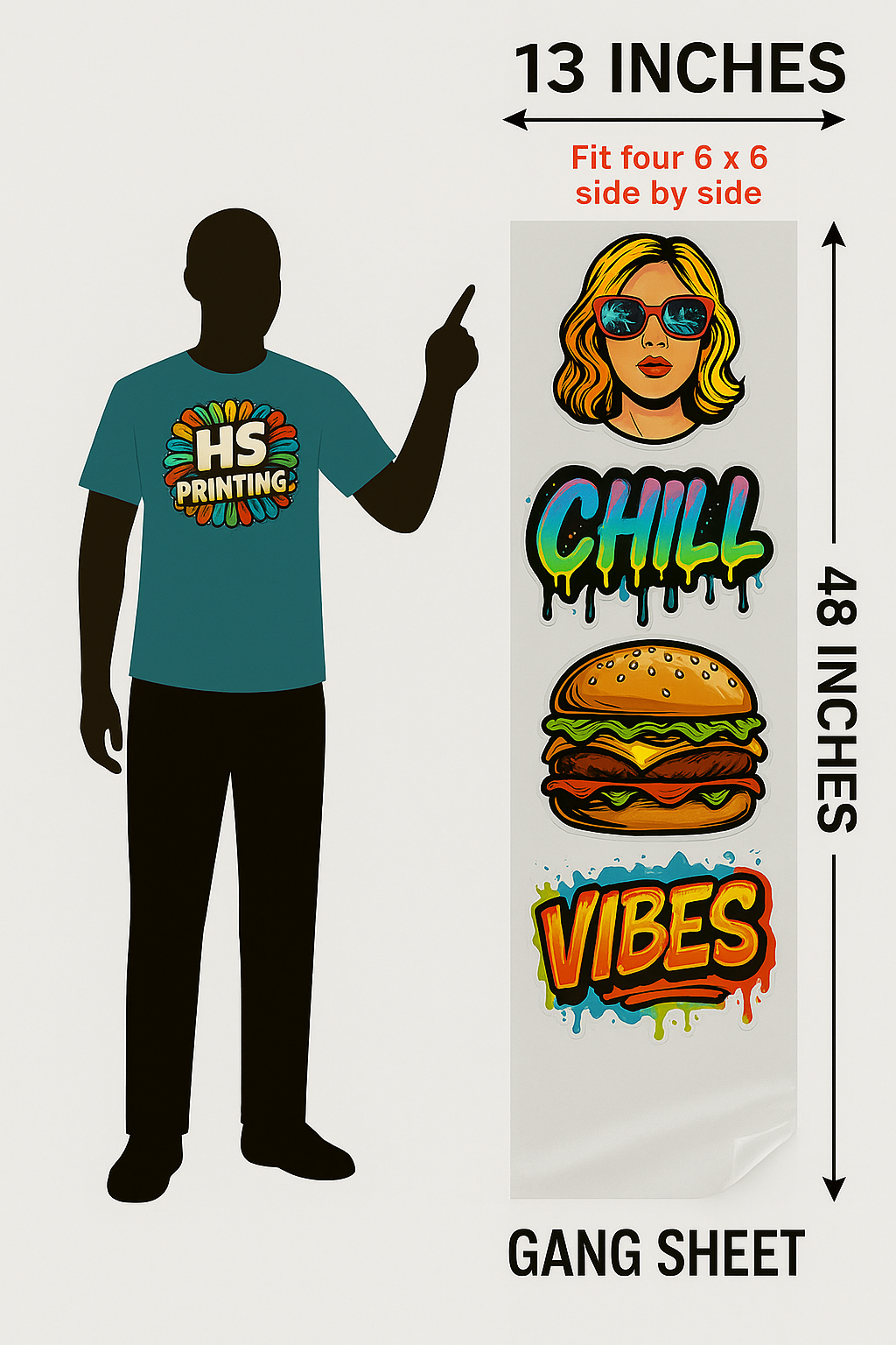 13" DTF GANG SHEET