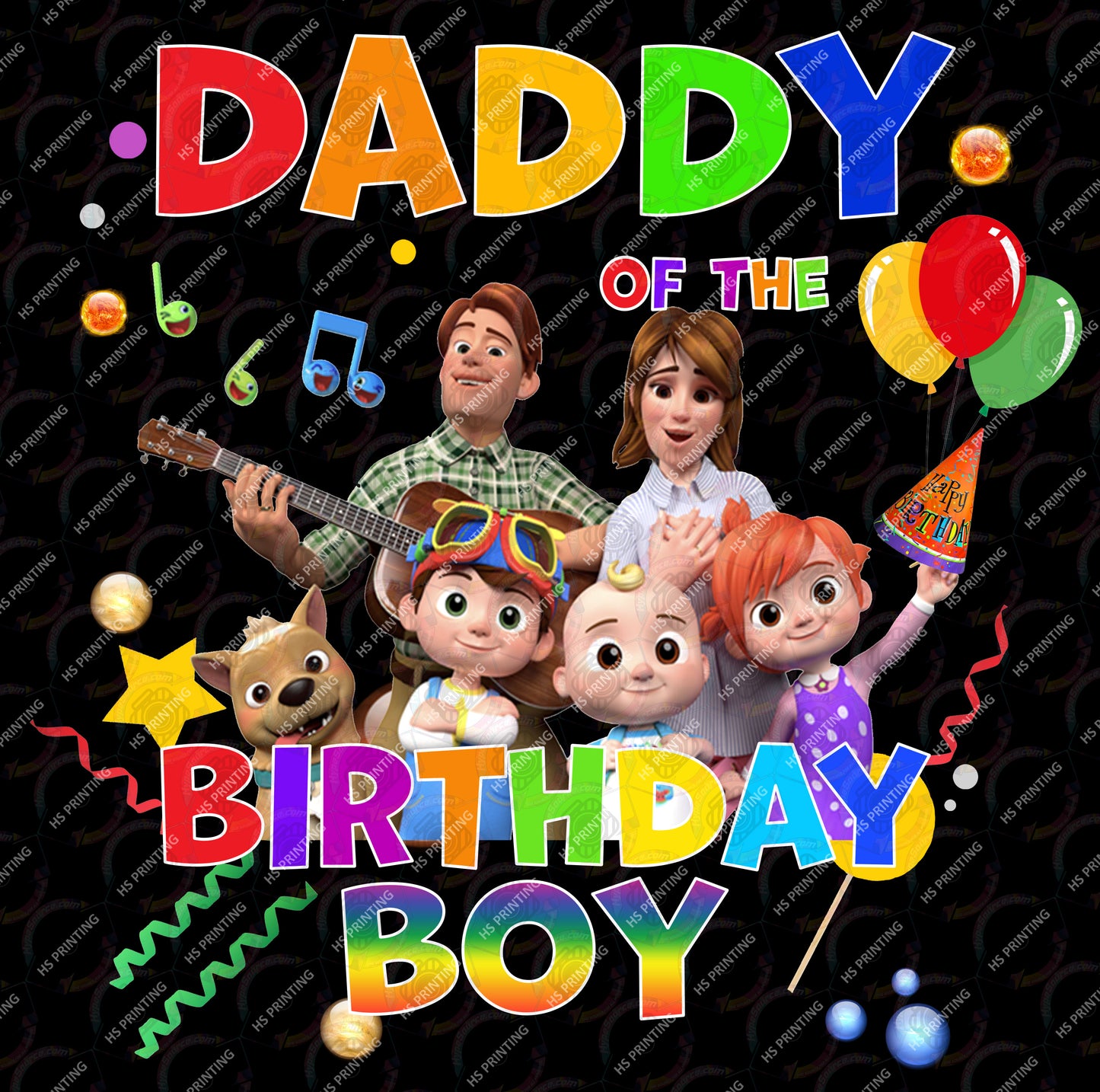 Daddy of the Birthday Boy  DTF PNG – Instant Digital Download