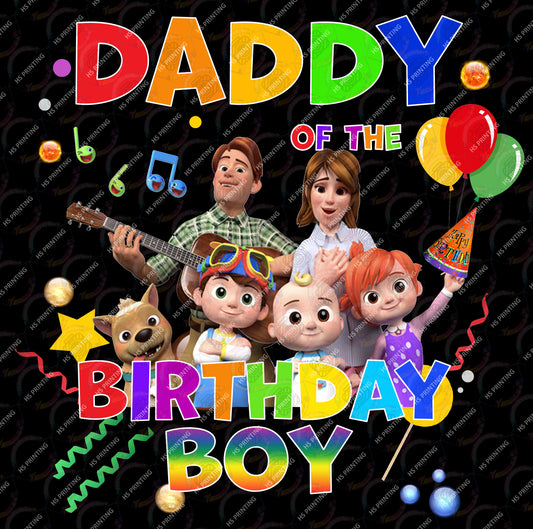Daddy of the Birthday Boy  DTF PNG – Instant Digital Download