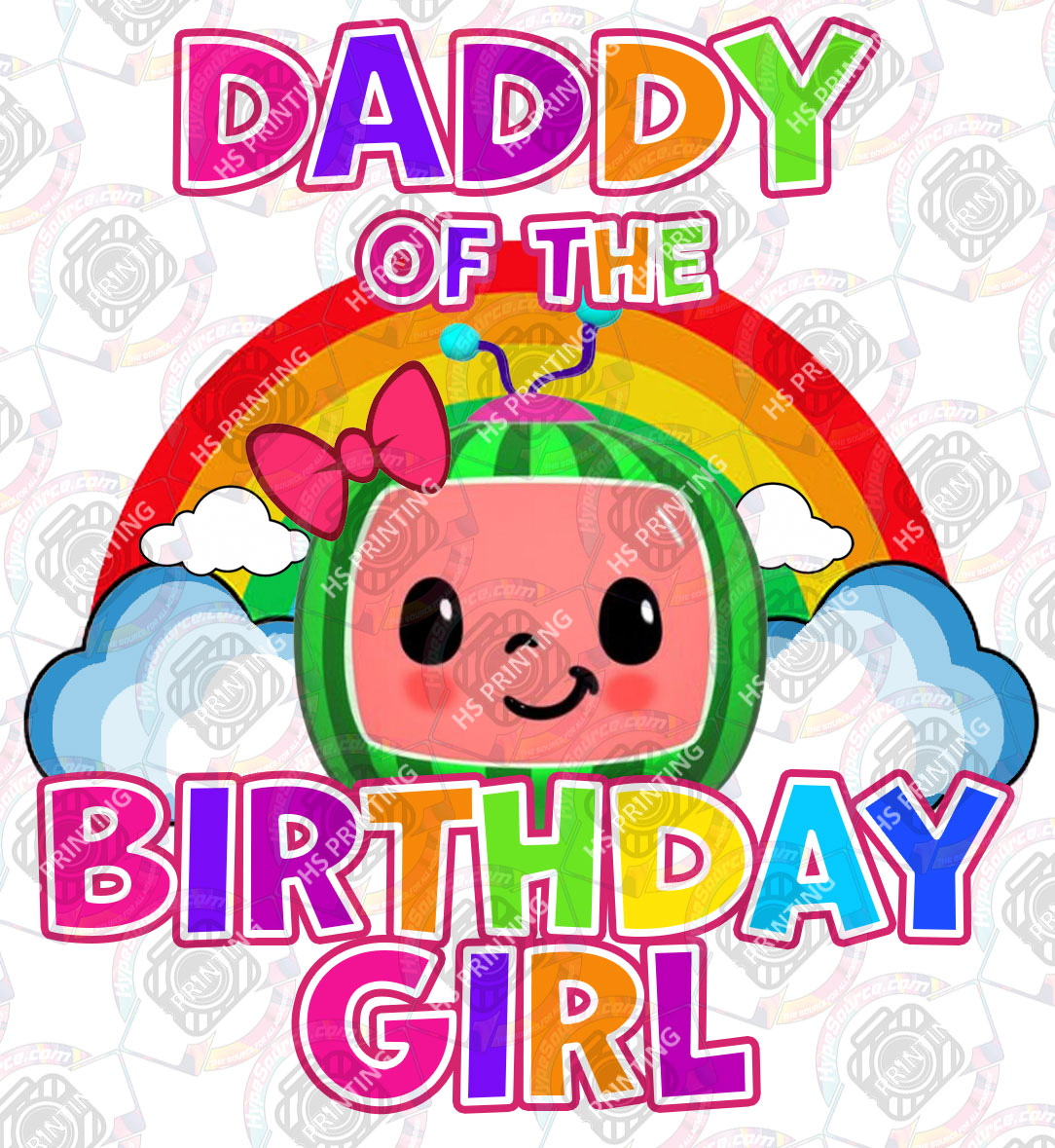 Daddy of the Birthday Girl  DTF PNG – Instant Digital Download
